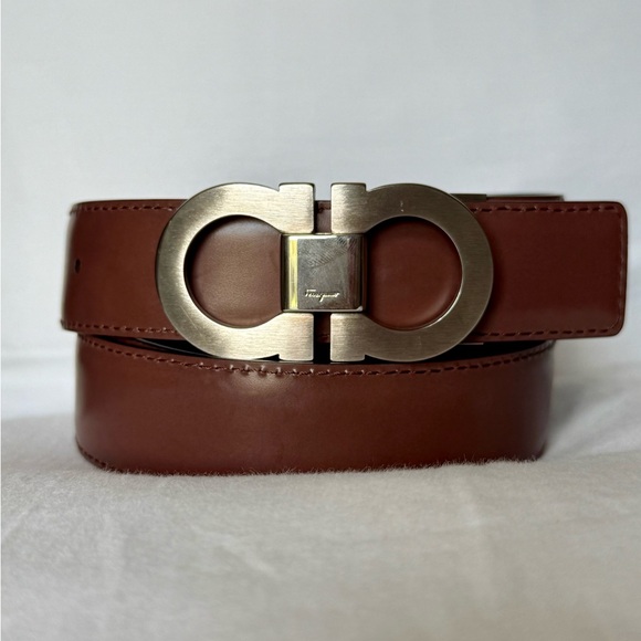 black and brown reversible ferragamo belt